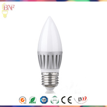 Cheap LED C37 a presión de aluminio bombilla de la vela 5W / 7W / 9W E27